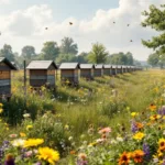 een gepensioneerde legt uit waarom hij belasting betaalt voor het ondersteunen van imkers op zijn grond, en de impact daarvan op de bijenteelt.