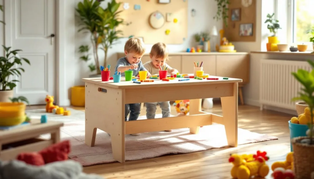 ontdek waarom deze familie ervoor kiest om hun kinderspeeltafel van multiplex extra stevig te maken voor duurzaam speelplezier.