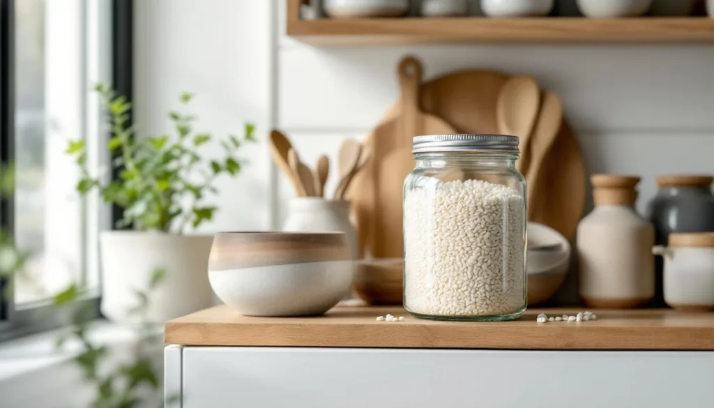 ontdek hoe een glas rijst in je kast het binnenklimaat kan verbeteren en onaangename geurtjes effectief kan neutraliseren.